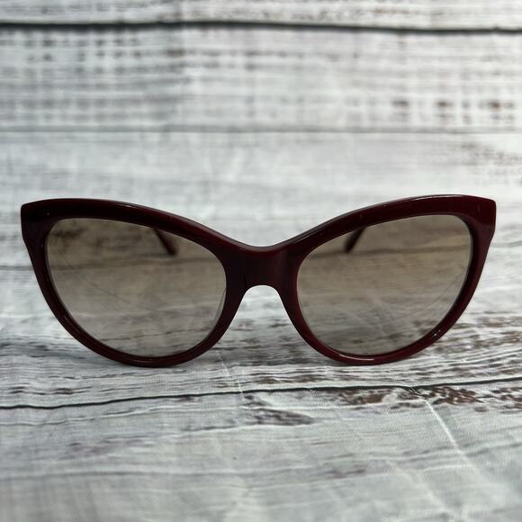 Tory Burch TY7078A Maroon & Gold Cat Eye Sunglasses 56MM RXable - Picture 1 of 12